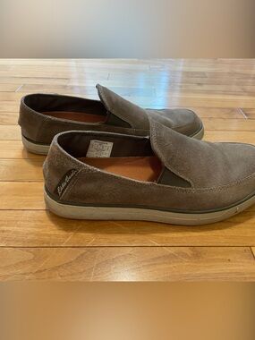 Eddie Bauer Brown Suede Slip-On Loafers